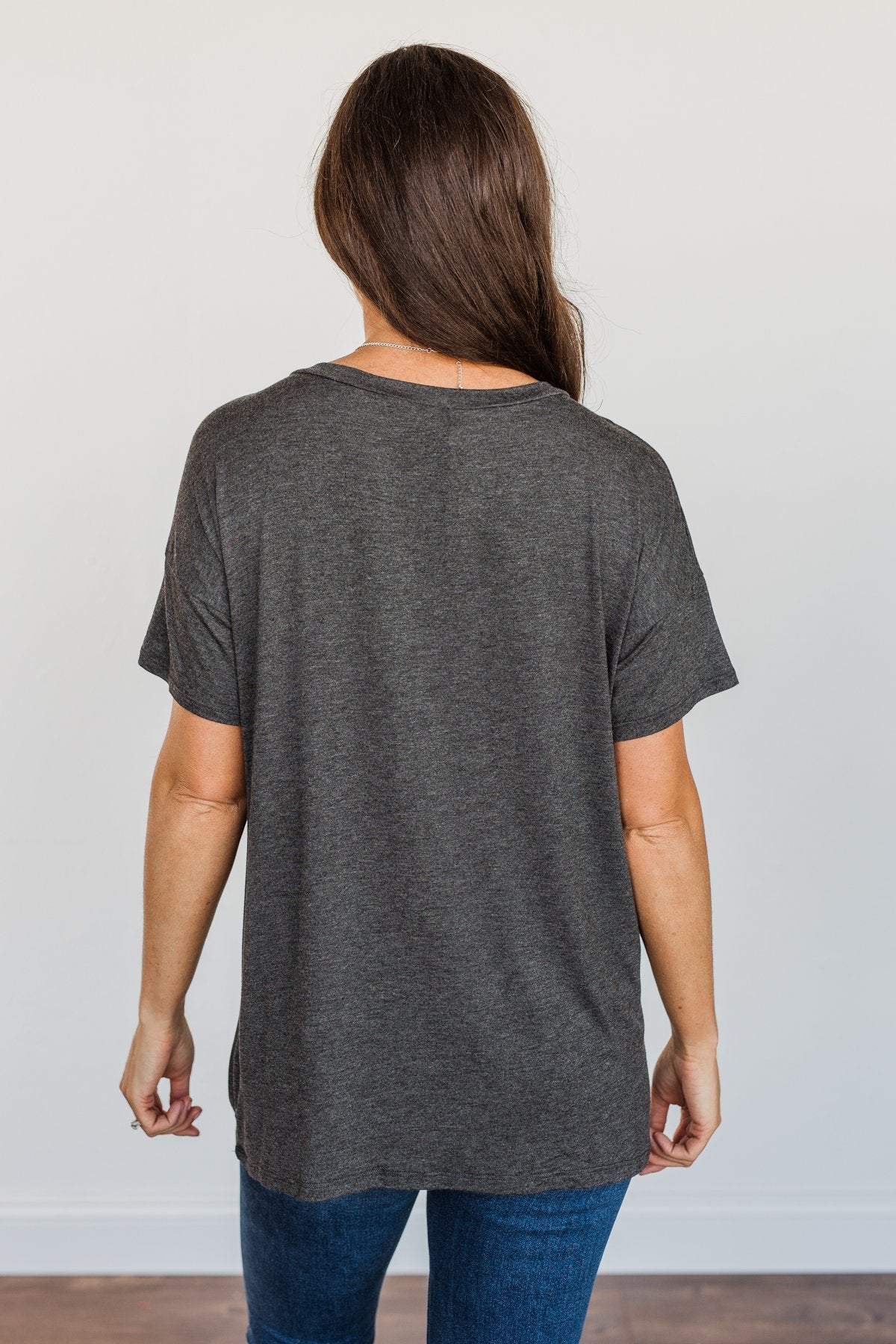 "Free Spirit" Graphic Tee- Charcoal