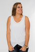 Good Together Twist Tank Top- White