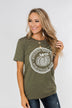 "Pumpkin Spice And Everything Nice" Graphic Tee- Olive