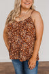 Wondering About You Floral Tank Top- Dark Rust