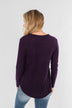 Be With You Waffle Knit Top- Eggplant