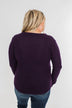 Be With You Waffle Knit Top- Eggplant