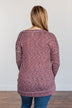 Free To Dream Knit Long Sleeve Top- Heathered Plum