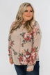Well Wishes Floral Hoodie- Beige
