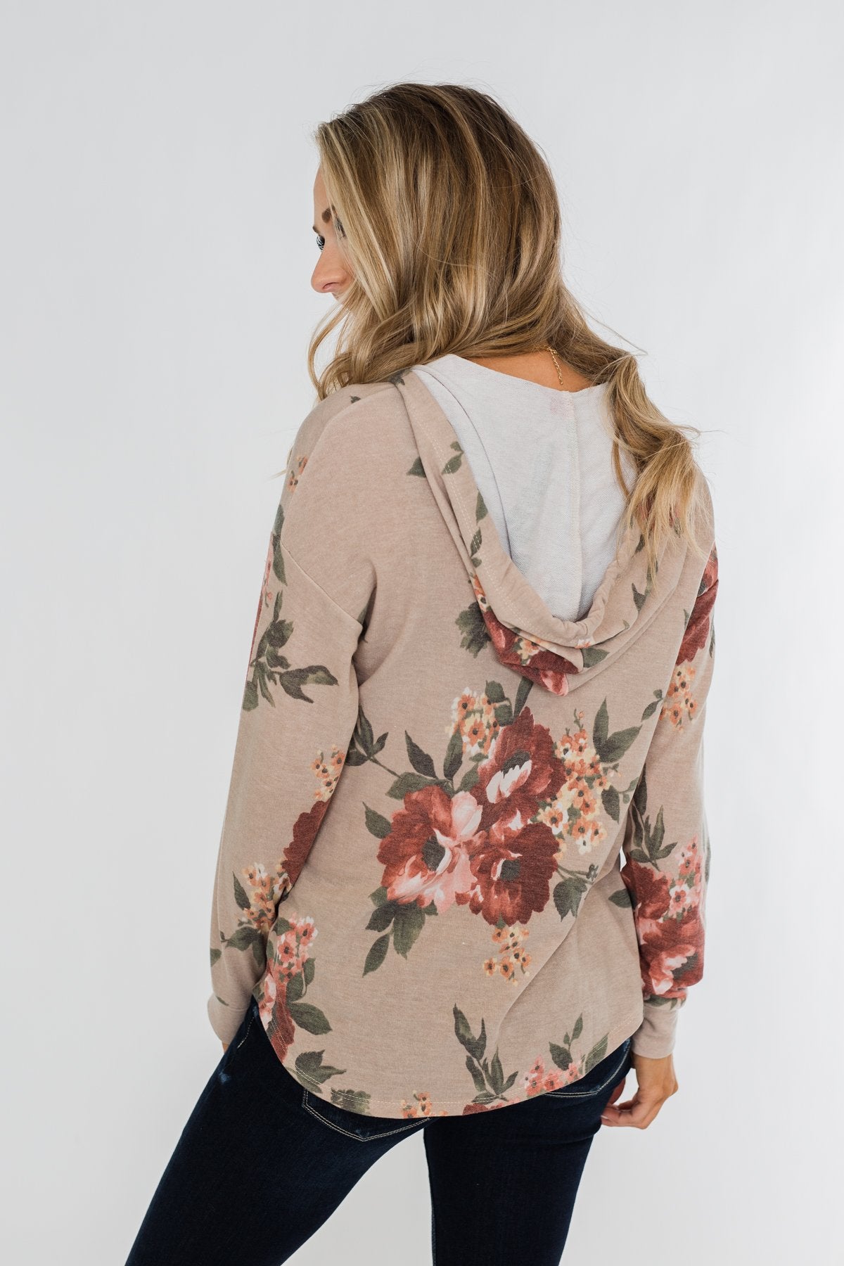 トップス Short Sleeve Hoody - Floral Printed 51bVmEvpNyL.jpg
