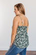 Pieces Of My Heart Floral Tank- Hunter Green