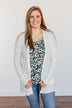 Vision Of Love Ribbed Knit Cardigan- Ivory