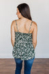 Pieces Of My Heart Floral Tank- Hunter Green