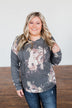 Well Wishes Floral Hoodie- Charcoal