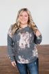 Well Wishes Floral Hoodie- Charcoal