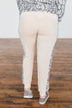 Live Wild Leopard Joggers- Beige & Charcoal