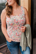 Love To Give Floral Tank Top- Ivory, Rust, & Forest Green