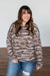 What If Long Sleeve Pullover- Brown Camo