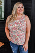 Love To Give Floral Tank Top- Ivory, Rust, & Forest Green