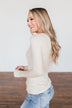 Break The Silence Button Henley Top- Oatmeal