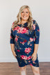 Stand In Your Love Floral Dress- Navy