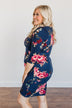 Stand In Your Love Floral Dress- Navy