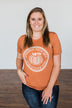 "Pumpkin Spice And Everything Nice" Graphic Tee- Burnt Orange