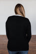 Love Fiercely Chevron Color Block Sweater- Black, Grey, & Leopard