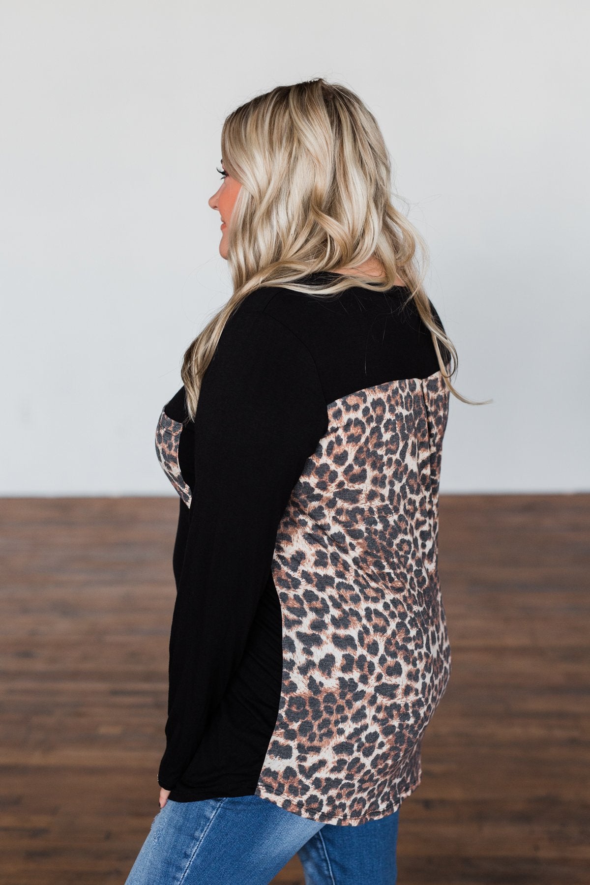 Life In The Wild Long Sleeve Top- Black