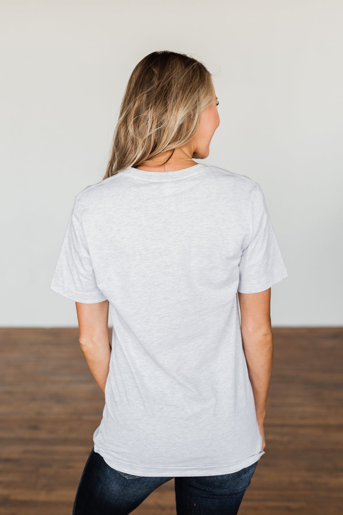 "Thankful" Pumpkin Graphic Tee- Heather Grey