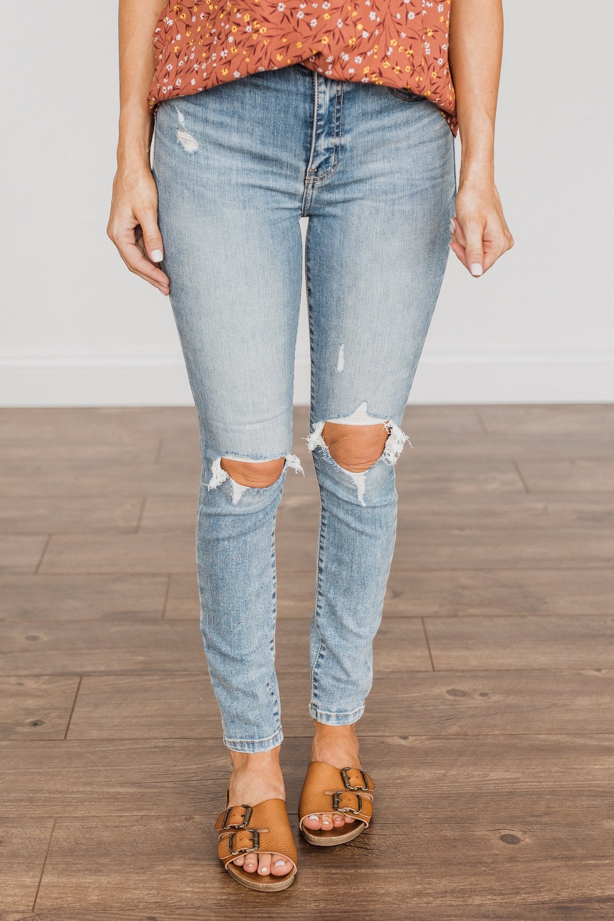 Eunina Distressed Skinny Jeans- Rya Wash