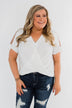 Cold Shoulder Wrap Blouse- Off White