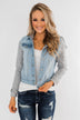 Layered Denim Hooded Jacket- Light Wash
