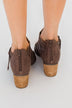 Not Rated Peep Toe Cullie Booties- Taupe