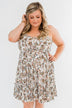 Saying Goodbye Floral Tie Dress- Ivory