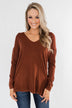 Truly Yours Sweater- Dark Rust