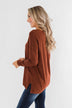 Truly Yours Sweater- Dark Rust