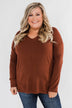 Truly Yours Sweater- Dark Rust