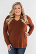 Truly Yours Sweater- Dark Rust