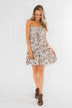 Saying Goodbye Floral Tie Dress- Ivory
