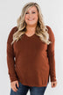 Truly Yours Sweater- Dark Rust