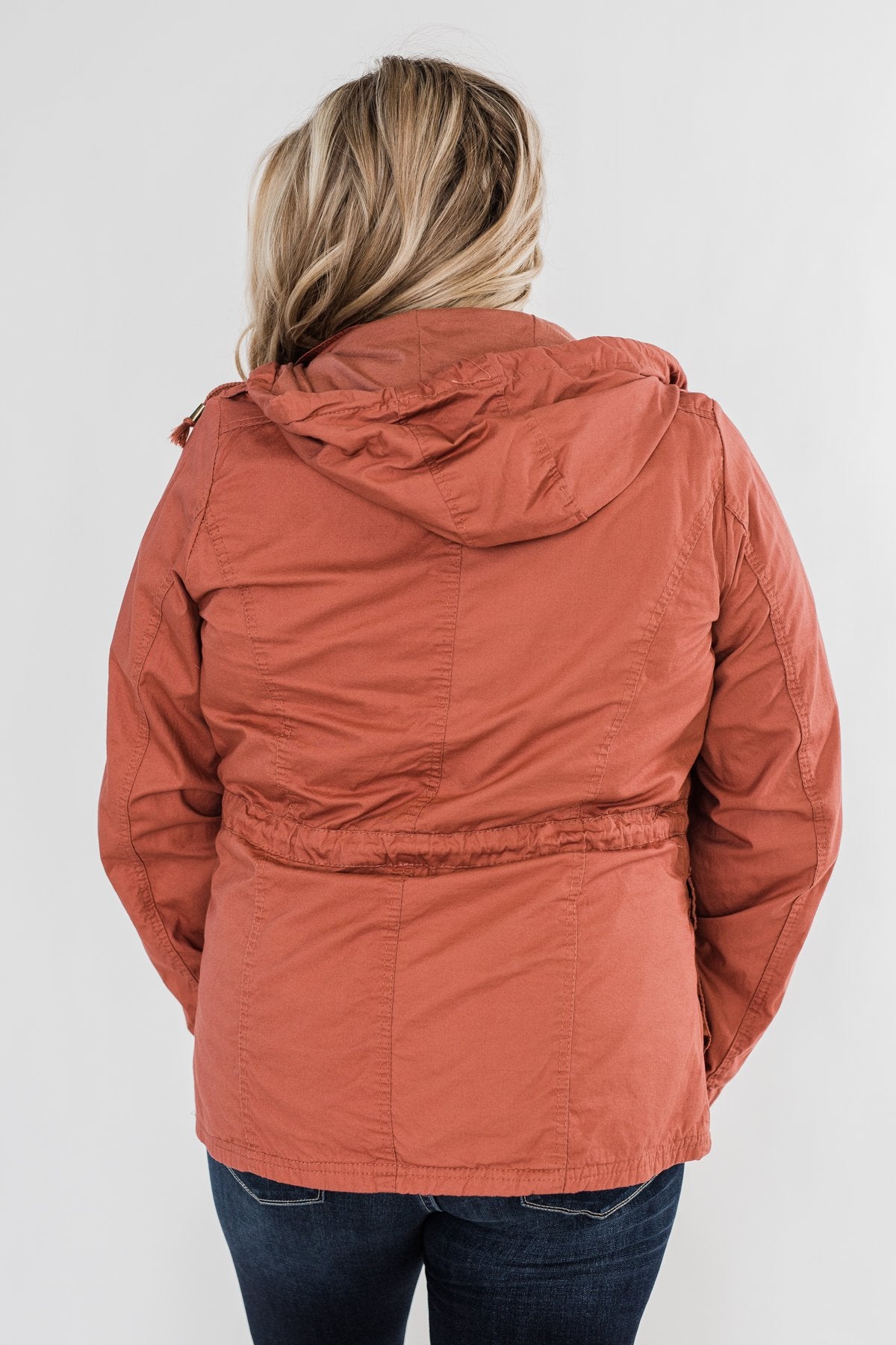 Walk With Me Cinch Jacket- Soft Rust