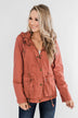 Walk With Me Cinch Jacket- Soft Rust