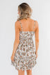 Saying Goodbye Floral Tie Dress- Ivory