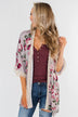 Thought Of You Crochet Floral Kimono- Light Mauve