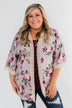 Thought Of You Crochet Floral Kimono- Light Mauve