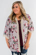 Thought Of You Crochet Floral Kimono- Light Mauve