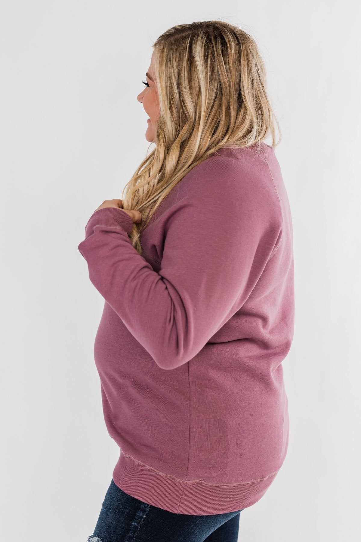 Pulse Basics Crew Neck Pullover- Orchid