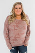 Camo Crew Neck Top- Pink & Grey