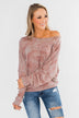 Camo Crew Neck Top- Pink & Grey