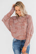Camo Crew Neck Top- Pink & Grey