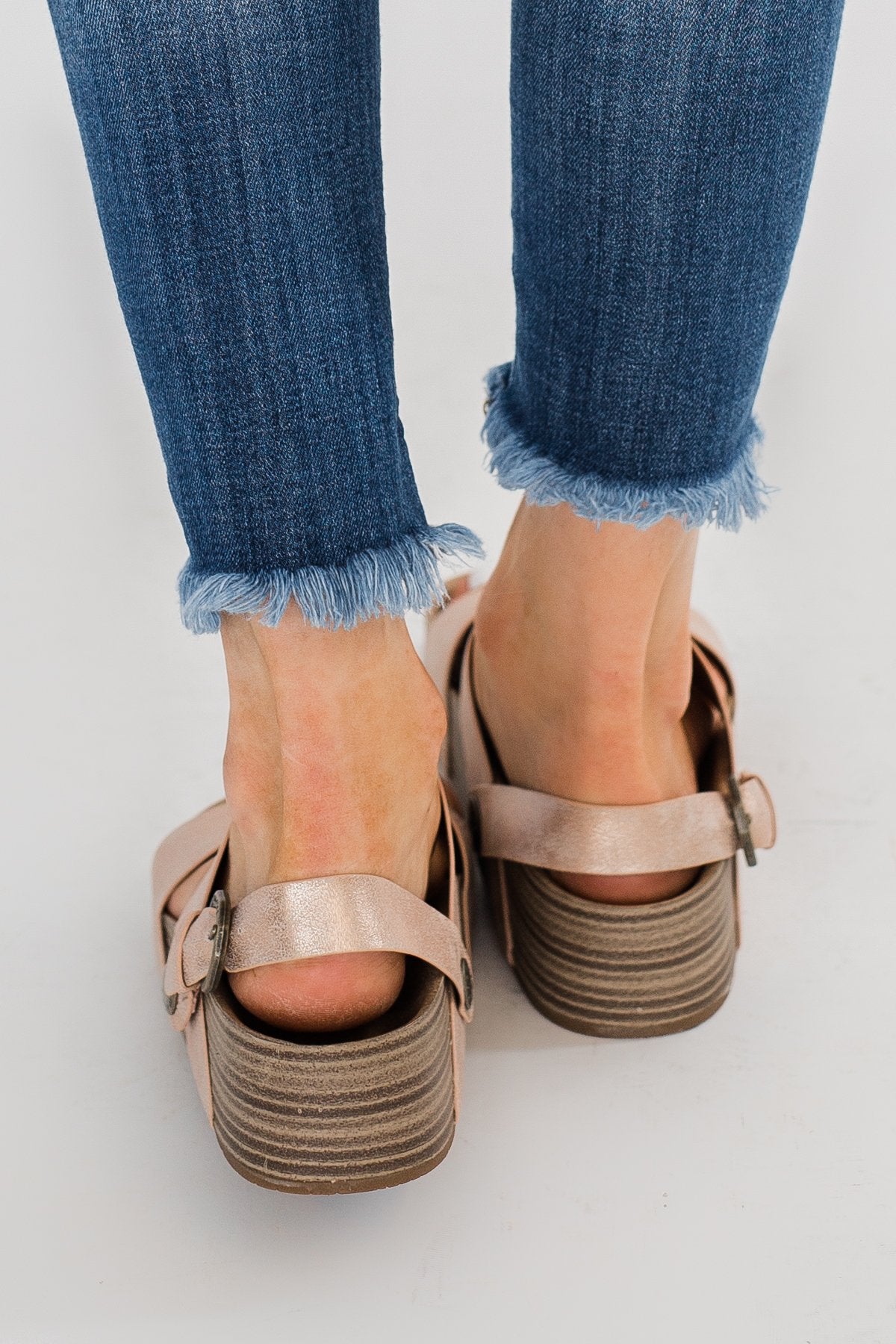 Blowfish Marge Platform Sandals- Rose Gold