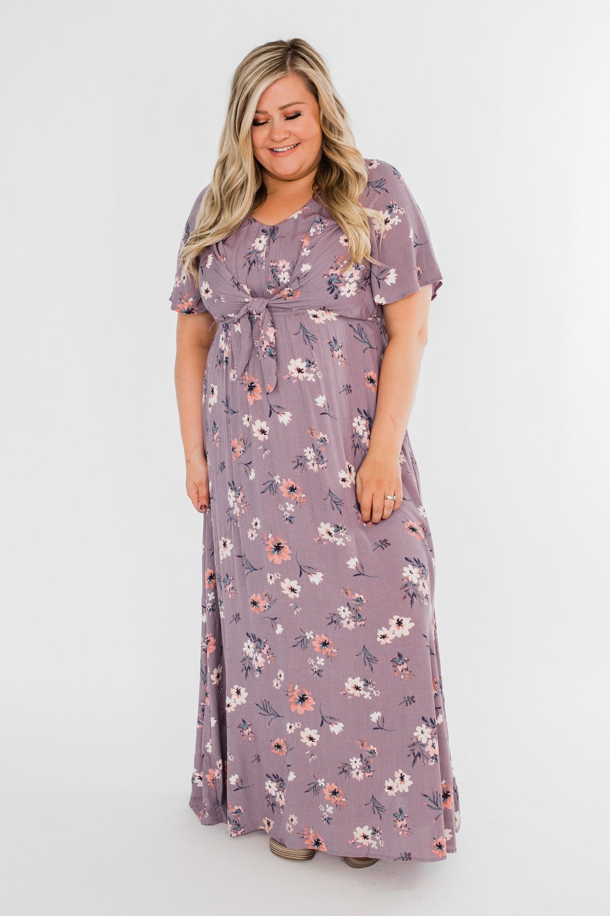 Holding Back This Feeling Cinch Maxi Dress- Lavender
