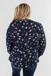 With All The Love For Me Floral Blouse- Navy