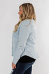 Cute In Chambray Long Sleeve Top- Light Denim